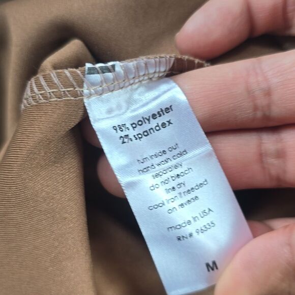 Susana Monaco -1908 NWT Sand Beige Faux Suede Pull On Above Knee Pencil Skirt M - Picture 9 of 9